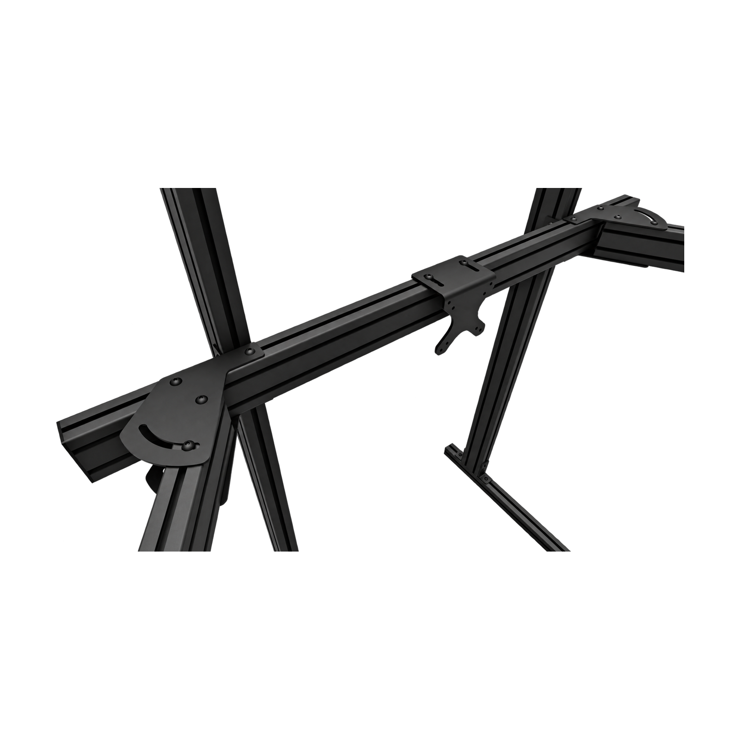 Recart Triple Monitor Stand MTS-A left side zoom view